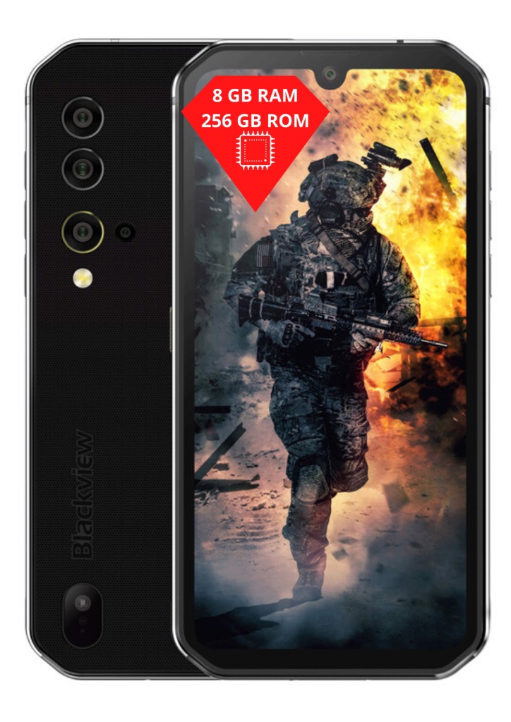 iGET BLACKVIEW GBV9900 Silver - Odolný telefon/5.84" FHD+/chipset P90/1080x2280/Octa-core/8GB+256GB/48MPx+16+5+2Mpx