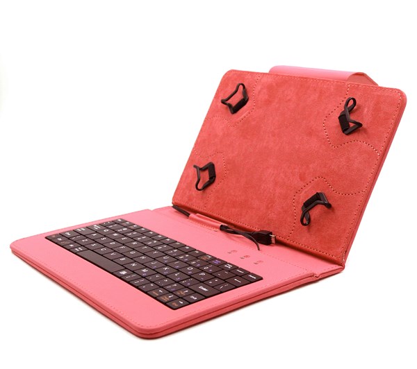 C-TECH univerzální pouzdro, obal, kryt s klávesnicí pro 7"-7.85" tablety red