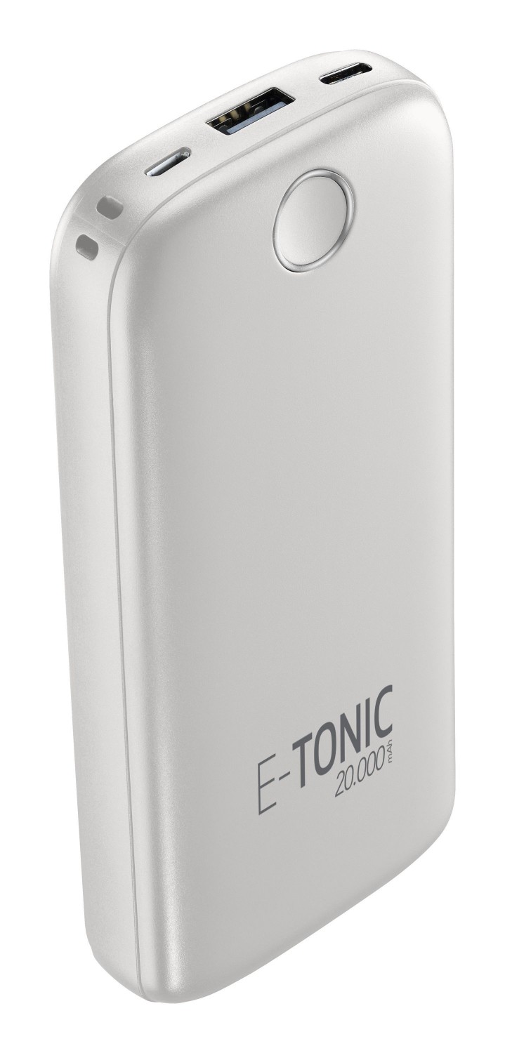 Kompaktní powerbanka E-Tonic 20 000 mAh bílá