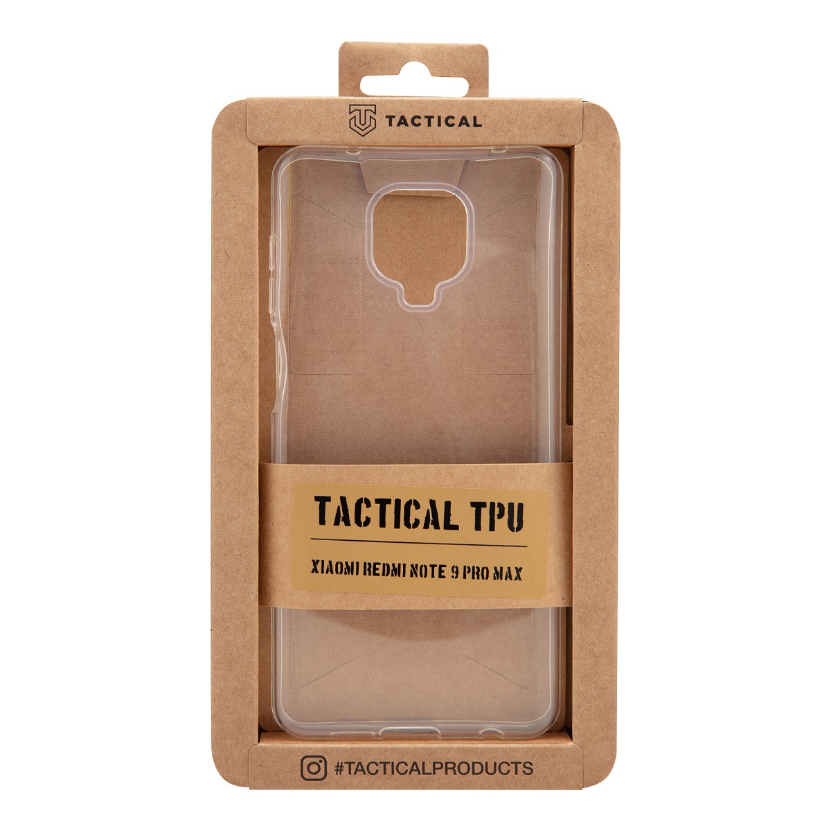Tactical silikonové pouzdro, obal, kryt Xiaomi Redmi Note 9 Pro Max transparent
