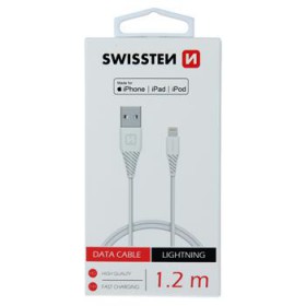 Dátový kábel SWISSTEN USB / LIGHTNING PFI 1,2 m white