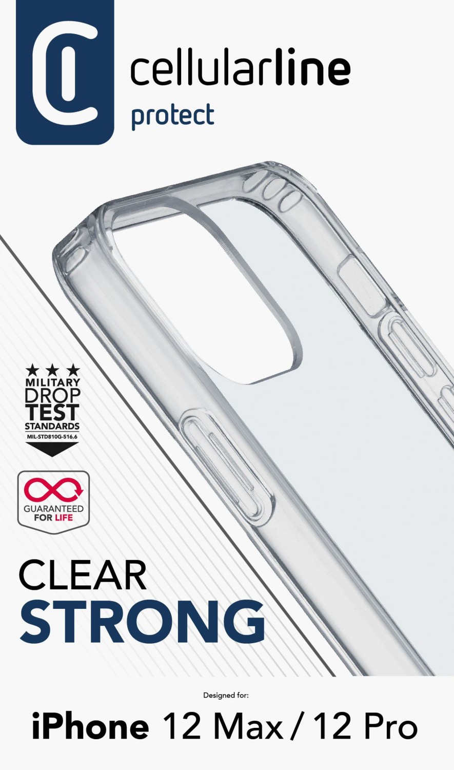 Zadní kryt, pouzdro, obal Cellularline Clear Duo Apple iPhone 12/12 Pro transparent