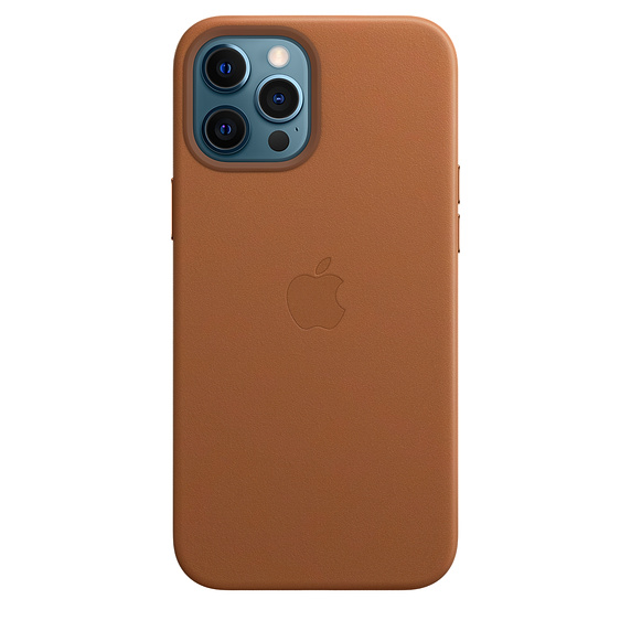 Apple kožený kryt, pouzdro, obal s MagSafe Apple iPhone 12 Pro Max saddle brown