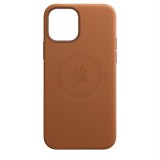 Apple kožený kryt, pouzdro, obal s MagSafe Apple iPhone 12 mini saddle brown