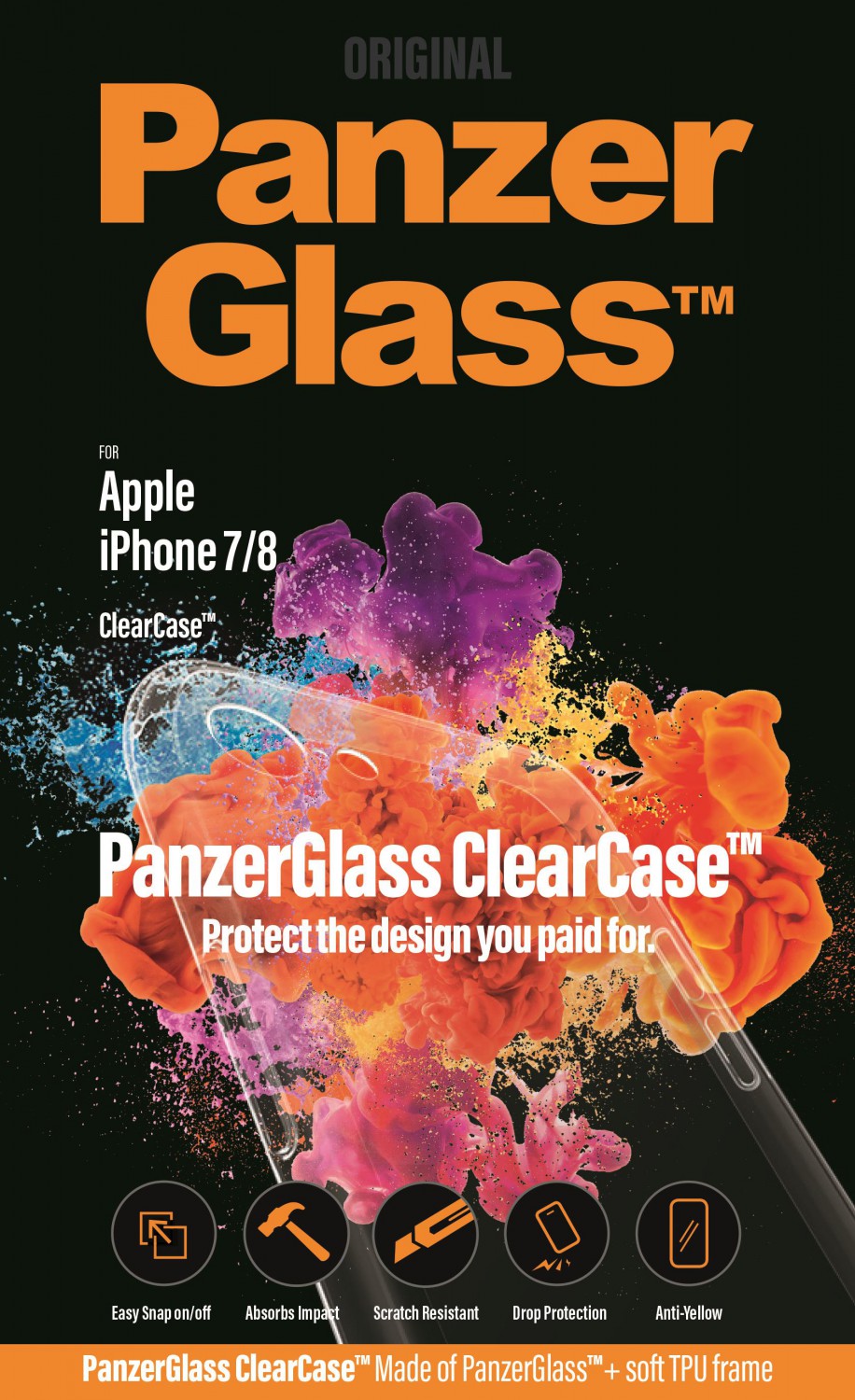 Ochranný kryt PanzerGlass ClearCase pro Apple iPhone 7/8/SE 2020, čirá