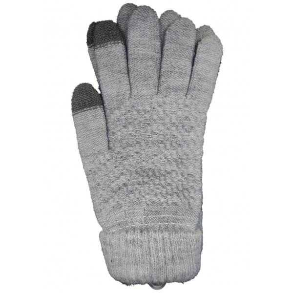 Pánské rukavice na dotykový displej šedá