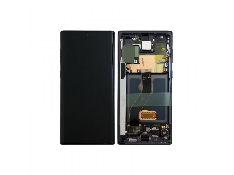 LCD + dotyk + rámček pre Samsung Galaxy Note10, aura black (Service Pack)
