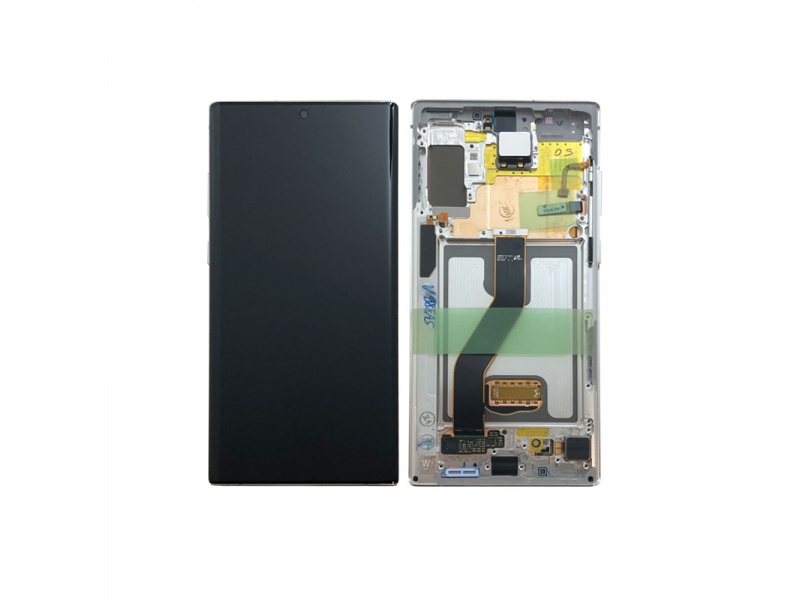 LCD + dotyk + rámček pre Samsung Galaxy Note10 +, aura white (Service Pack)