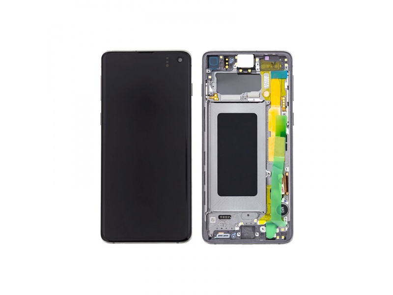 LCD + dotyk + rámček pre Samsung Galaxy S10, prism black (Service Pack)