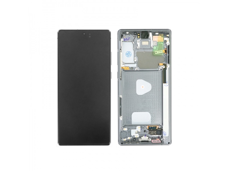 LCD + dotyk + rámček pre Samsung Galaxy Note20, mystic grey (Service Pack)