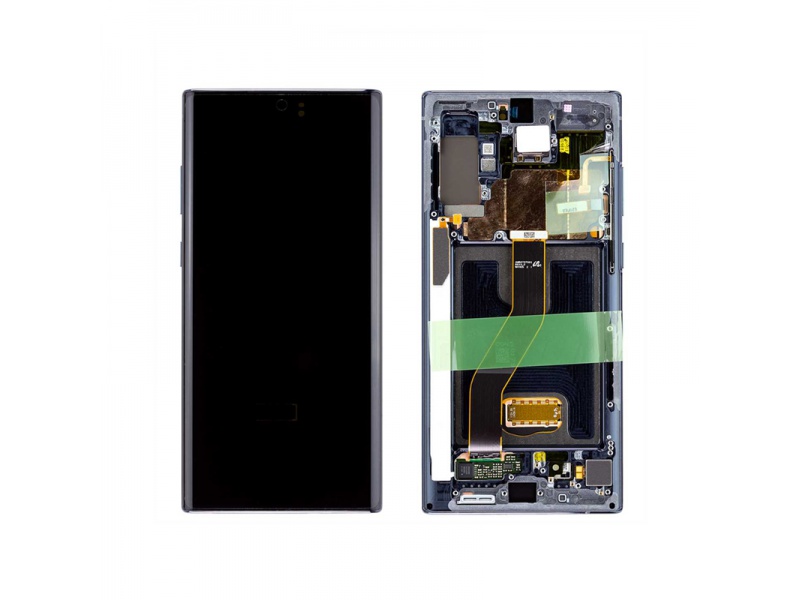LCD + dotyk + rámček pre Samsung Galaxy Note10 +, aura black (Service Pack)
