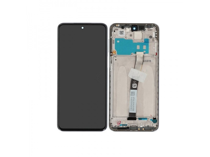 LCD + dotyk + rámček pre Xiaomi Redmi Note 9 Pro, glacier white (Service Pack)