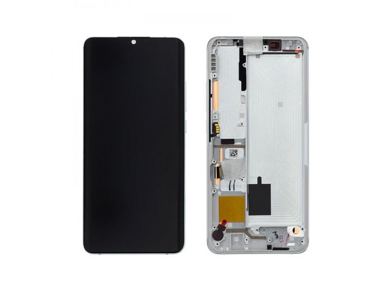 LCD + dotyk + rámček pre Xiaomi Mi Note 10 / Note 10 Pro, glacier white (Service Pack)