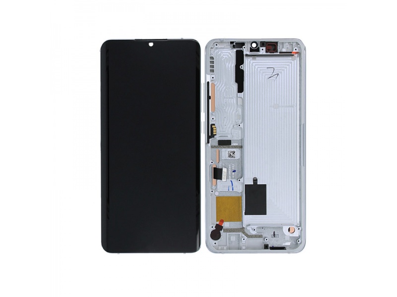LCD + dotyk + rámček pre Xiaomi Mi Note 10 Lite, glacier white (Service Pack)