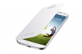 Flipové vyklápací púzdro Samsung EF-FI950BWEG pre Galaxy S4 i9505 White (EU Blister)