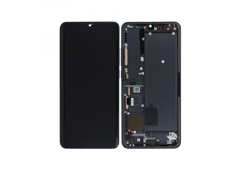LCD + dotyk + rámček pre Xiaomi Mi Note 10 Lite, midnight black (Service Pack)
