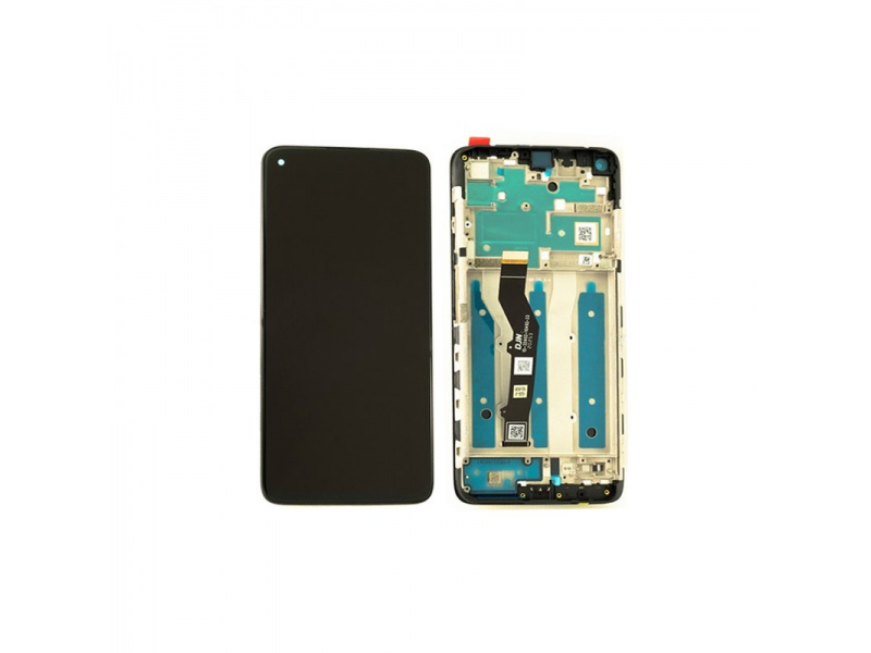 LCD + dotyk + rámček pre Motorola G9 Plus, black (Service Pack)