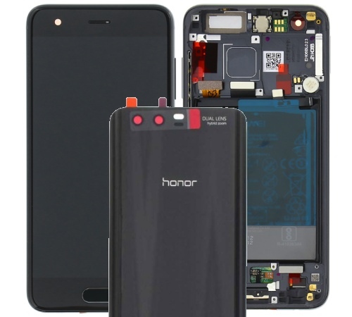 LCD + dotyk + rámček + batérie pre Honor 9, black (Service Pack)