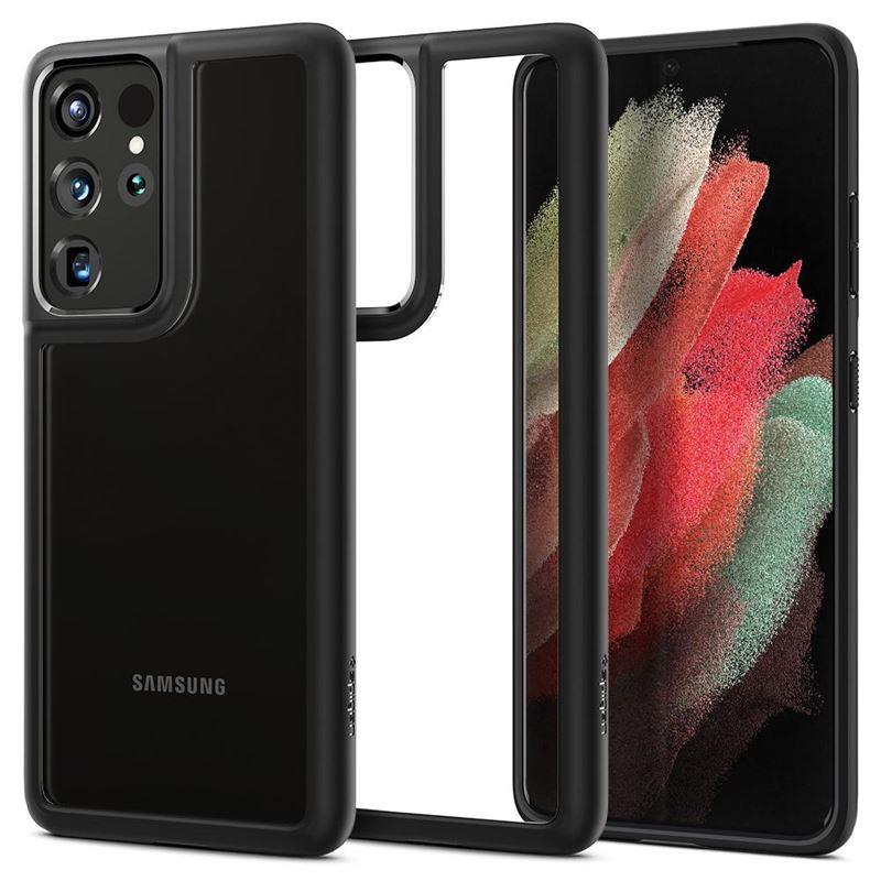 Ochranný kryt Spigen Ultra Hybrid pre Samsung Galaxy S21 Ultra, čierna