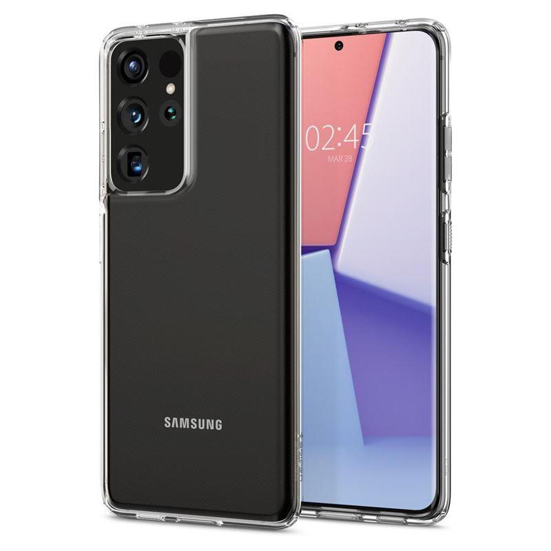 Ochranný kryt Spigen Liquid Crystal pro Samsung Galaxy S21 Ultra, transparentní