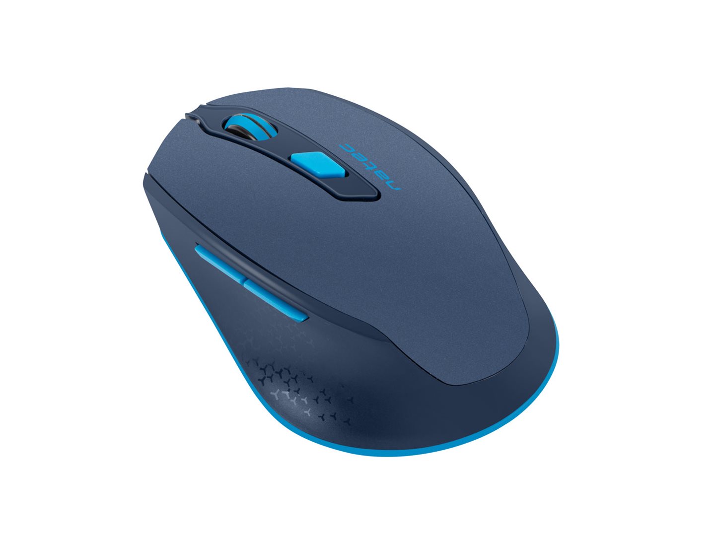 Tichá ergonomická myš Natec Siskin 2400 DPI, bezdrátová, modrá