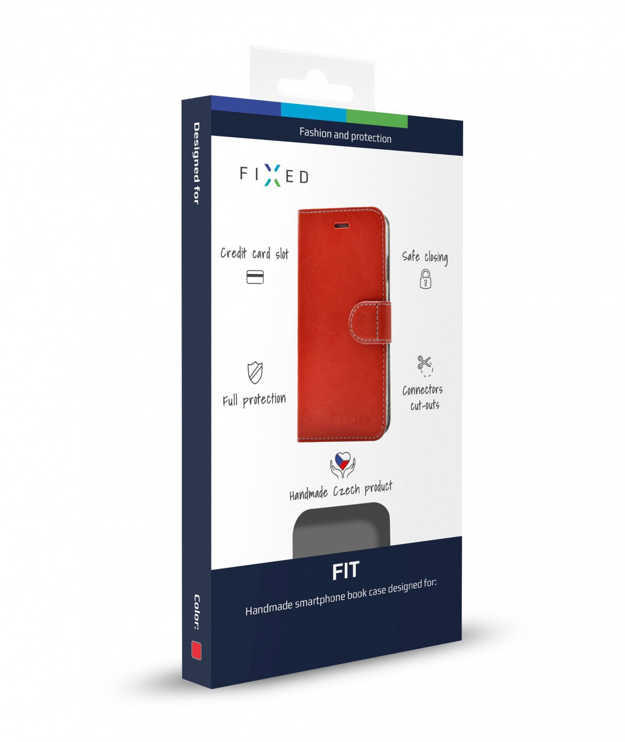 Flipové puzdro FIXED FIT pre Xiaomi Redmi 9, červená