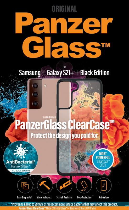 Antibakteriálne ochranný kryt PanzerGlass ClearCase pre Samsung Galaxy S21 +, čie