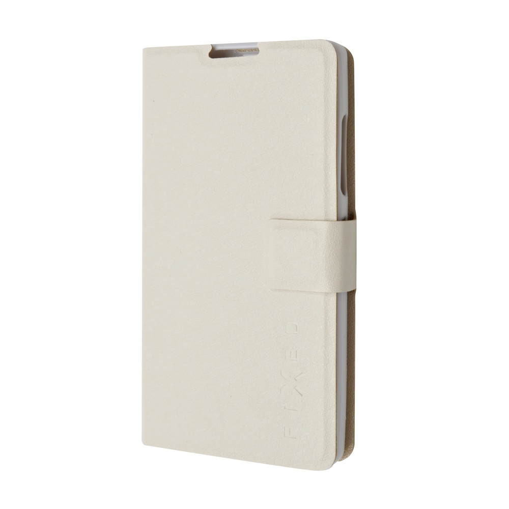 Puzdro typu kniha FIXED s gélovou vaničkou pre Lenovo A2010, biele