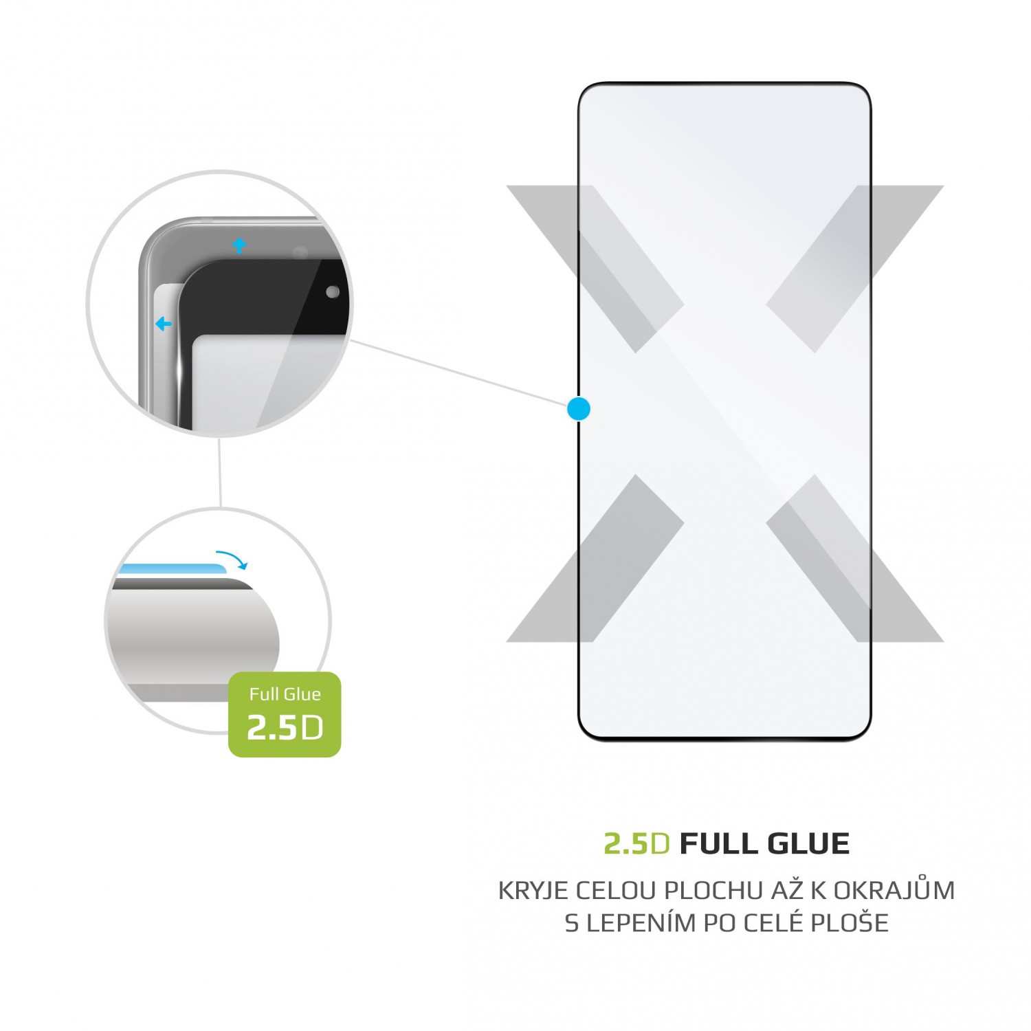 Ochranné tvrdené sklo FIXED Full-Cover pre Samsung Galaxy S21, čierna