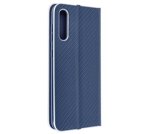 Flipové pouzdro Forcell Luna Carbon pro Samsung Galaxy A12, modrá