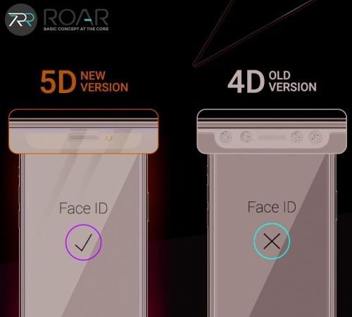 Tvrdené sklo Roar 5D pre Apple iPhone X / XS / 11 Pro, transparentné