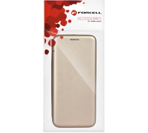 Flipové pouzdro Forcell Elegance pro Samsung Galaxy A02s, zlatá
