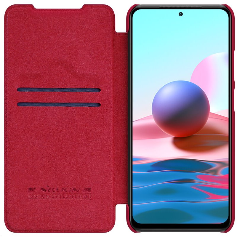 Nillkin Qin Book flipové pouzdro pro Xiaomi Mi 11 Lite 4G/5G, červená