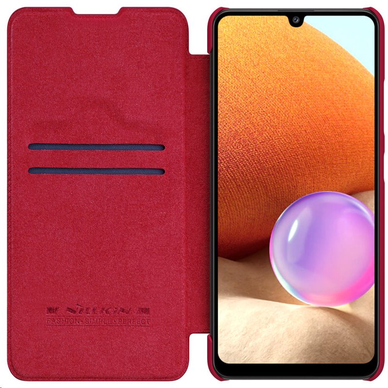 Nillkin Qin Book flipové pouzdro pro Samsung Galaxy A32 4G, červená 