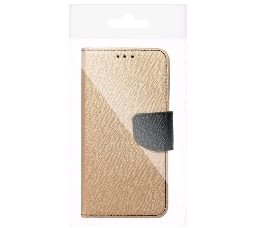 Flipové puzdro Fancy pre Samsung Galaxy A21s, zlatá - čierna