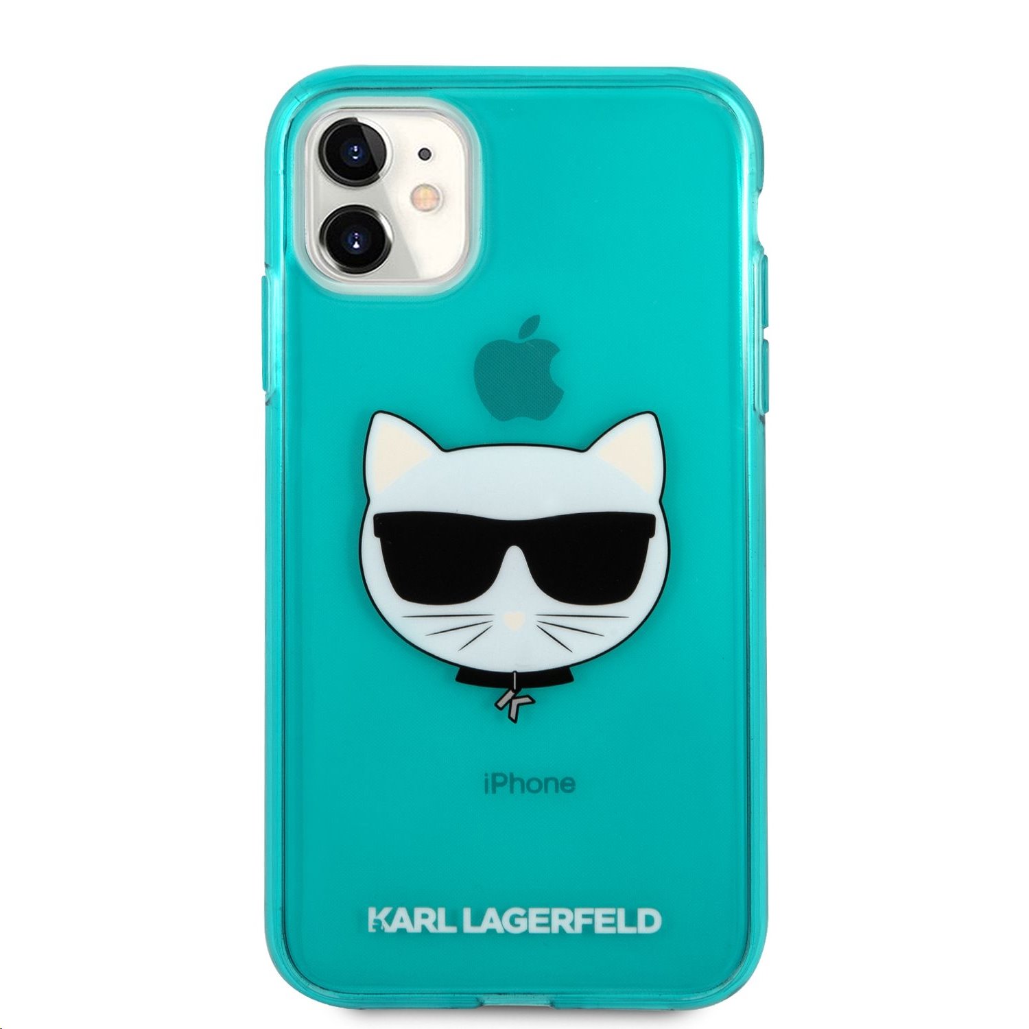 Silikonové pouzdro Karl Lagerfeld Choupette Head KLHCP12LCHTRB pro Apple iPhone 12 Pro Max, modrá