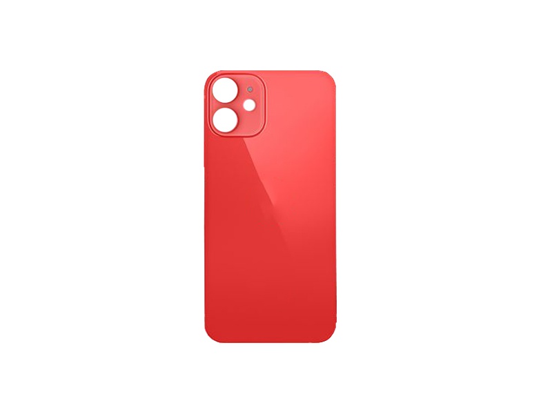 Kryt baterie Back Cover Glass + Big Camera Hole pro Apple iPhone 12 Mini, červená 