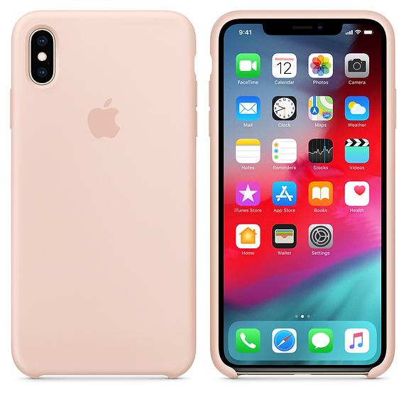 Originální silikonový kryt MTFD2ZM/A pro Apple iPhone XS Max, pink sand