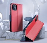 Flipové puzdro Fancy pre Samsung Galaxy M12, červená - modrá
