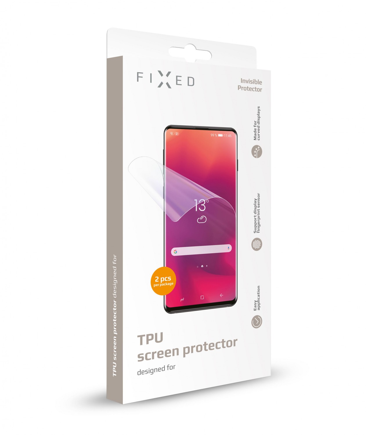 Silikonová folie FIXED Invisible Protector pro Samsung Galaxy S21+ (2ks), čirá