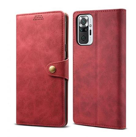 Lenuo Leather flipové pouzdro pro Xiaomi Mi Note 10 Pro, red