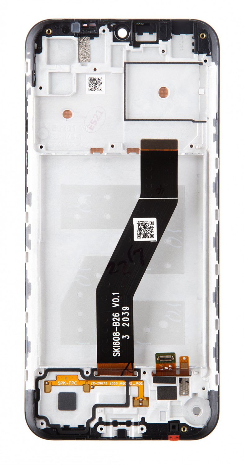 LCD + dotyk + predný kryt pre Motorola Moto E6i, black (Service Pack)