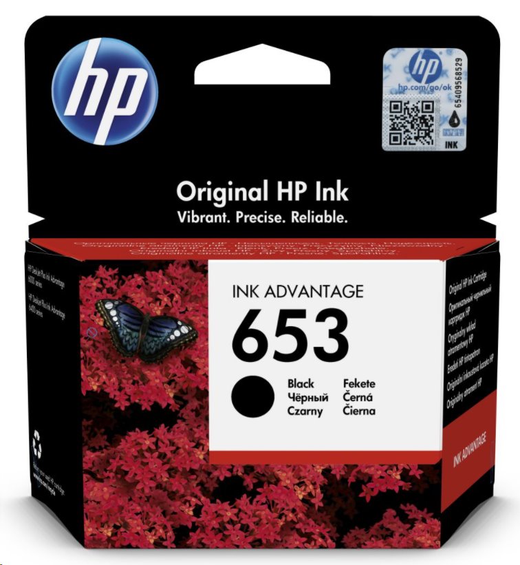 HP 653 originálna atramentová kazeta čierna 3YM75AE