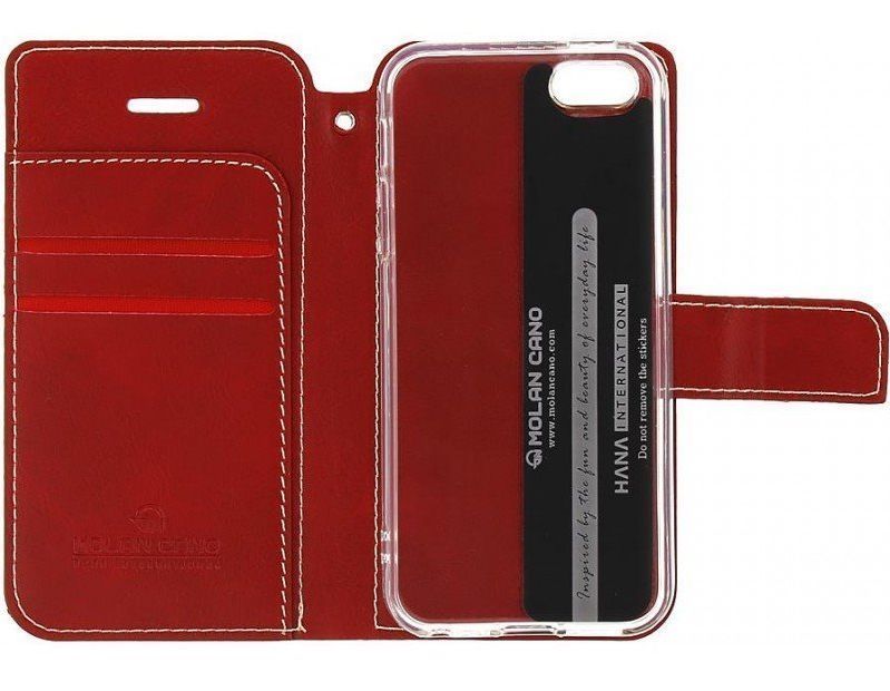 Flipové pouzdro Molan Cano Issue pro Xiaomi Redmi Note 10 5G, červená