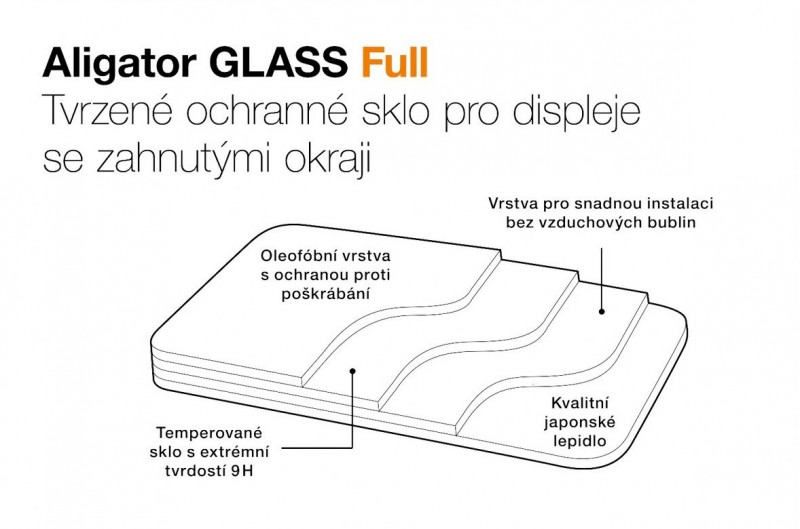Tvrzené sklo ALIGATOR FULL COVER pro Xiaomi Mi 11, černá