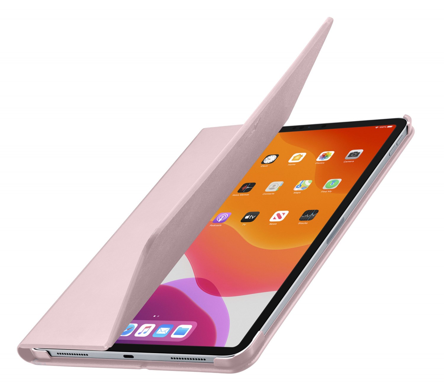 Flipové pouzdro se stojánkem Cellularline Folio pro Apple iPad Air 10,9" (2020), růžová