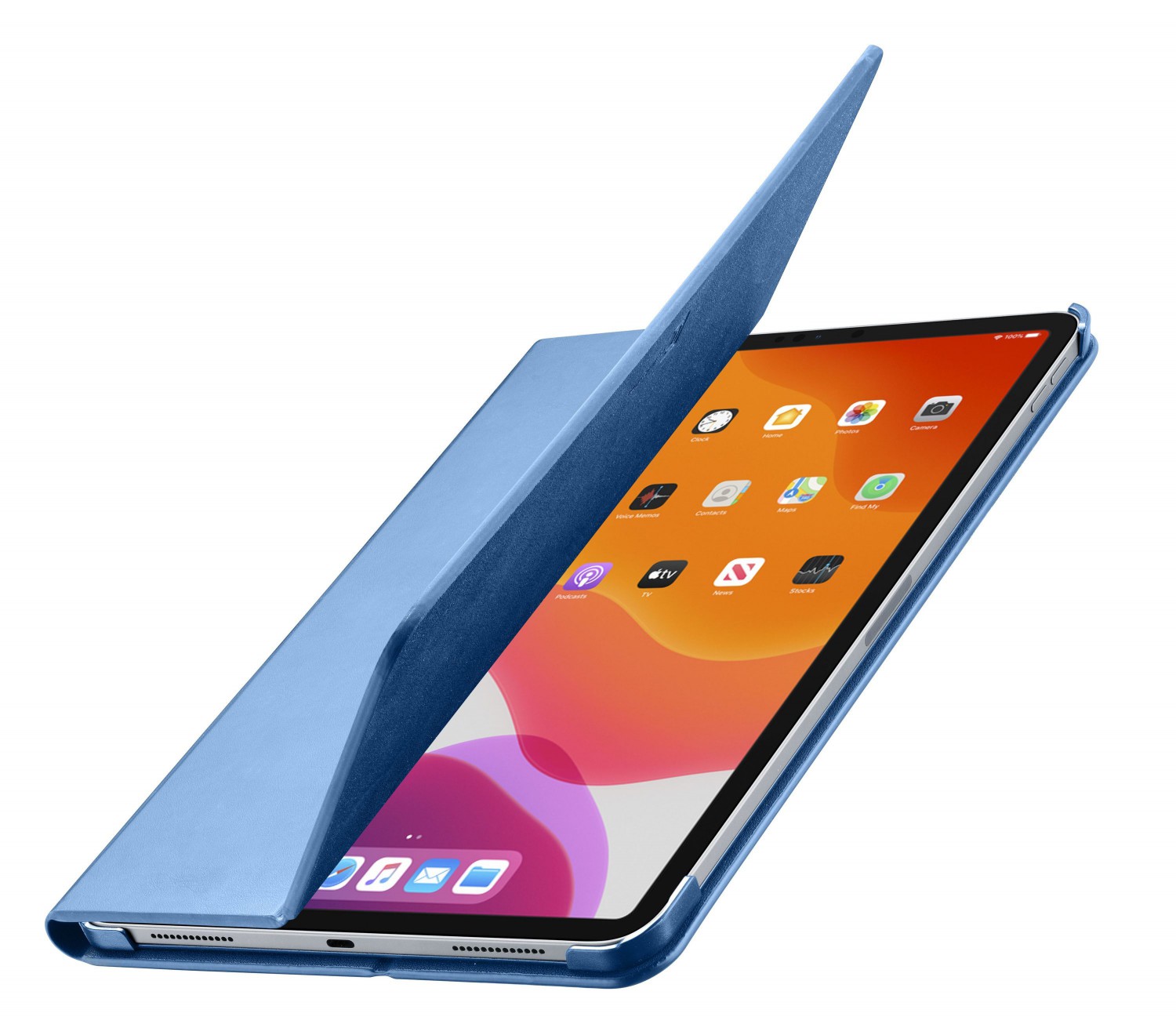 Flipové pouzdro se stojánkem Cellularline Folio pro Apple iPad Air 10,9" (2020), modrá