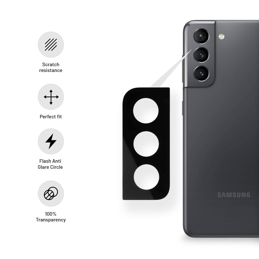 Ochranné sklo fotoaparátu FIXED pre Samsung Galaxy S21 +