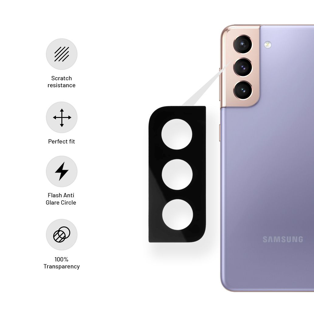 Ochranné sklo fotoaparátu FIXED pre Samsung Galaxy S21
