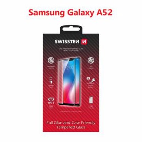 Tvrdené sklo Swissten Ultra Durable 3D Full Glue Glass pre Samsung Galaxy A52 / A52 5G / A52s 5G, čierna